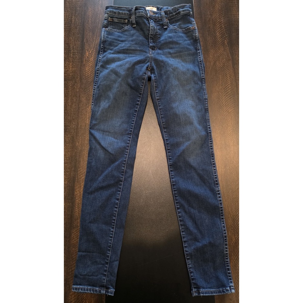 Madewell Jeans 10" High Rise Skinny Blue Denim Stretch‎ Pants F4684 Size 25